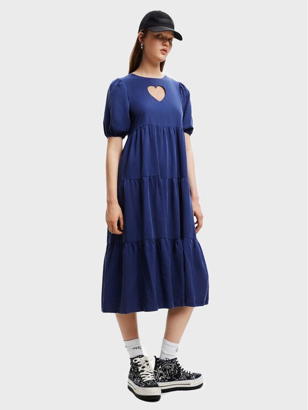 Desigual Desigual Haljina za svaki dan Flora 22WWVW30 Tamnoplava Regular Fit