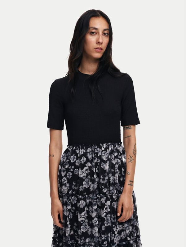 Desigual Desigual Haljina za svaki dan Indianapolis 24WWVW54 Crna Regular Fit