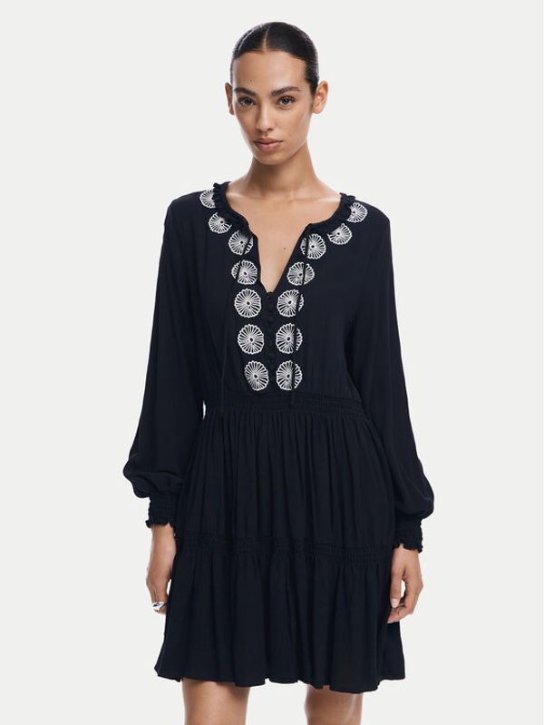 Desigual Desigual Haljina za svaki dan Jacksonville 24WWVW64 Crna Regular Fit