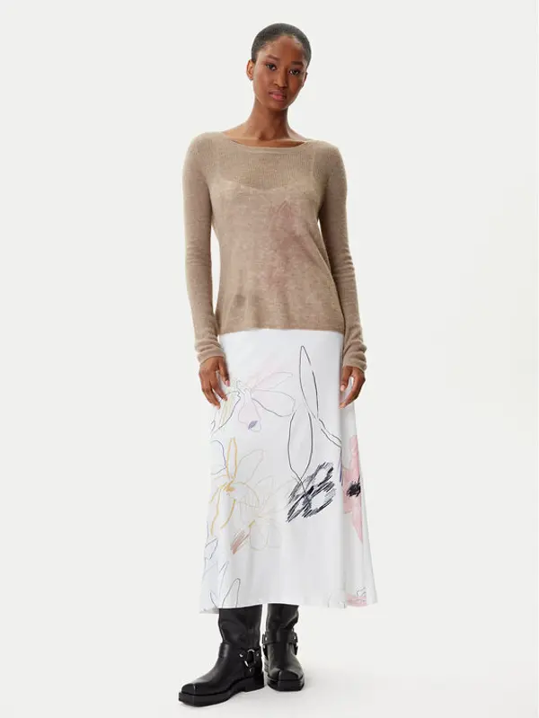Desigual Desigual Haljina za svaki dan Kala 25WWVK25 Bijela Slim Fit