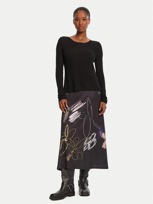 Desigual Desigual Haljina za svaki dan Kala 25WWVK25 Crna Slim Fit
