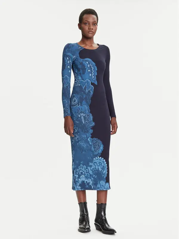 Desigual Desigual Haljina za svaki dan Limbani 25WWVK31 Tamnoplava Slim Fit