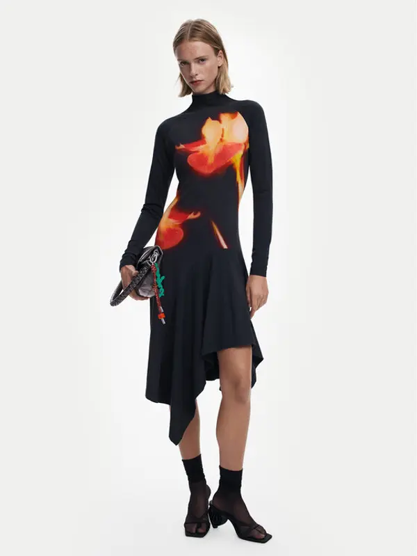 Desigual Desigual Haljina za svaki dan Mila 25WWVK40 Crna Slim Fit