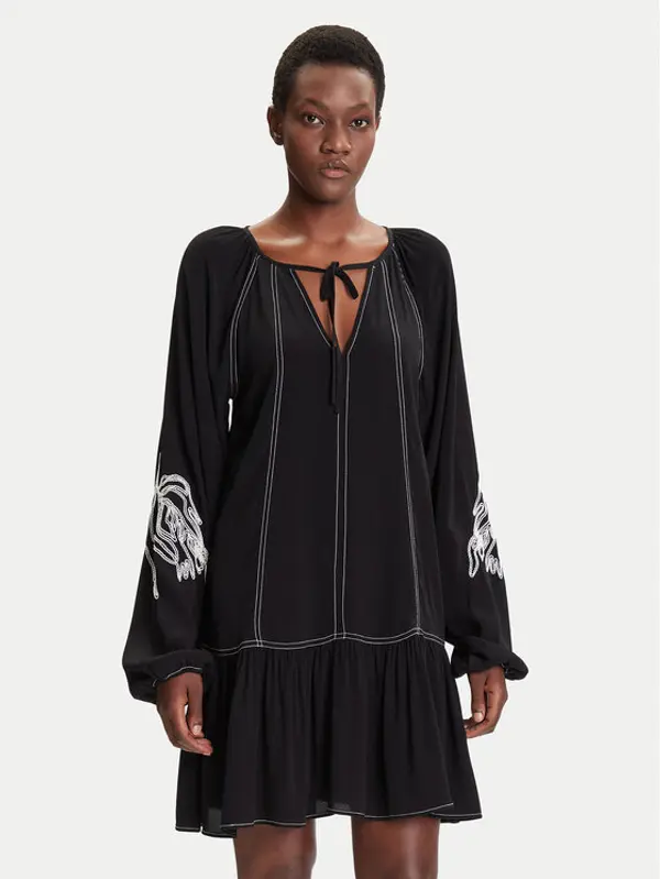 Desigual Desigual Haljina za svaki dan Silvianegro 25WWVW19 Crna Loose Fit