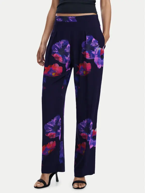 Desigual Desigual Hlače 25SWPWX5 Crna Relaxed Fit