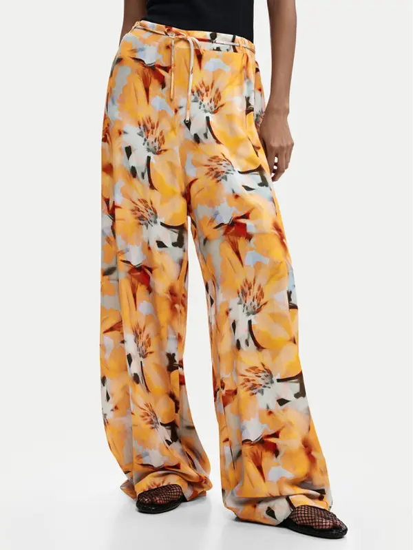 Desigual Desigual Hlače Pant Preston 26SWPW38 Narančasta Relaxed Fit