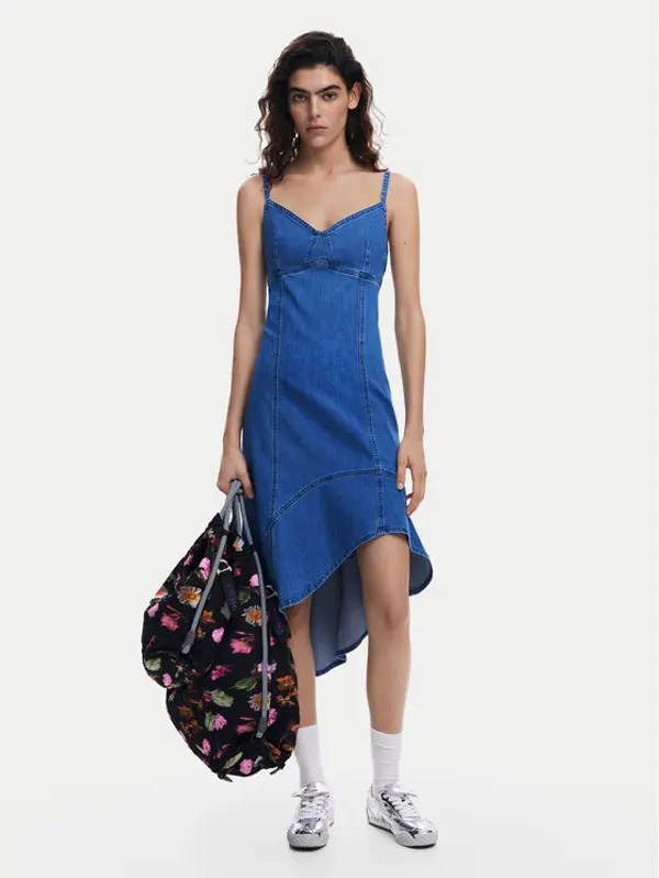 Desigual Desigual Jeans haljina Munich 25SWVD07 Plava Regular Fit