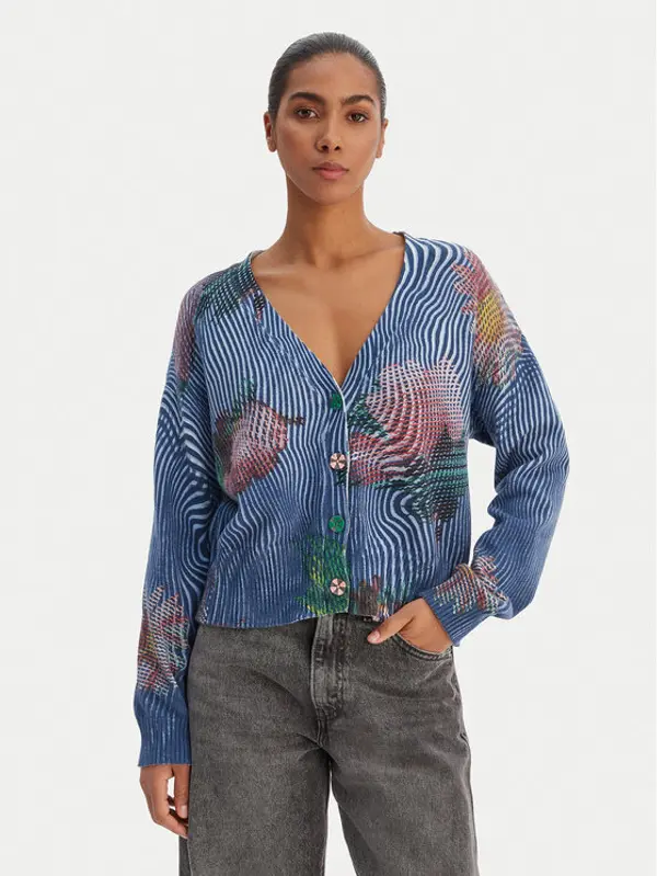 Desigual Desigual Kardigan 26SWJF19 Plava Regular Fit