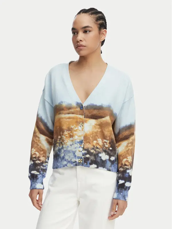 Desigual Desigual Kardigan Sun 26SWJF18 Svijetlo plava Regular Fit