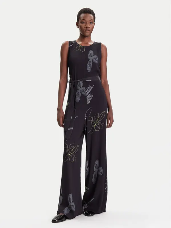 Desigual Desigual Kombinezon Art Floral 25WWPW04 Crna Regular Fit