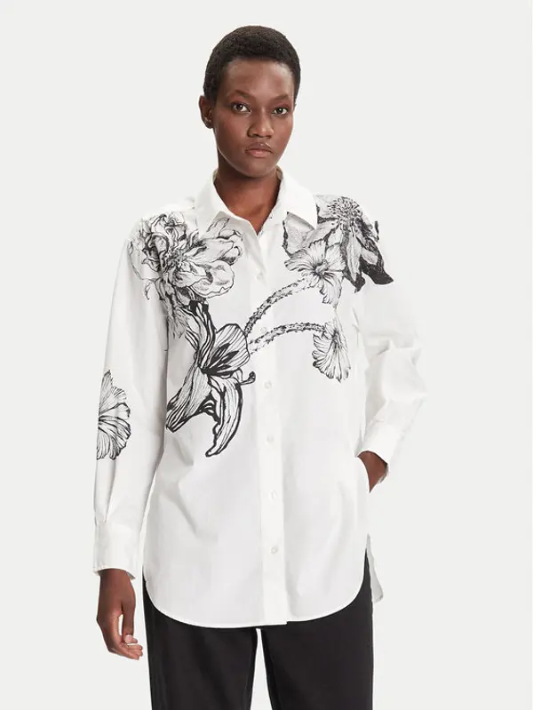 Desigual Desigual Košulja Byn Lacroix 25WWCW07 Bijela Loose Fit