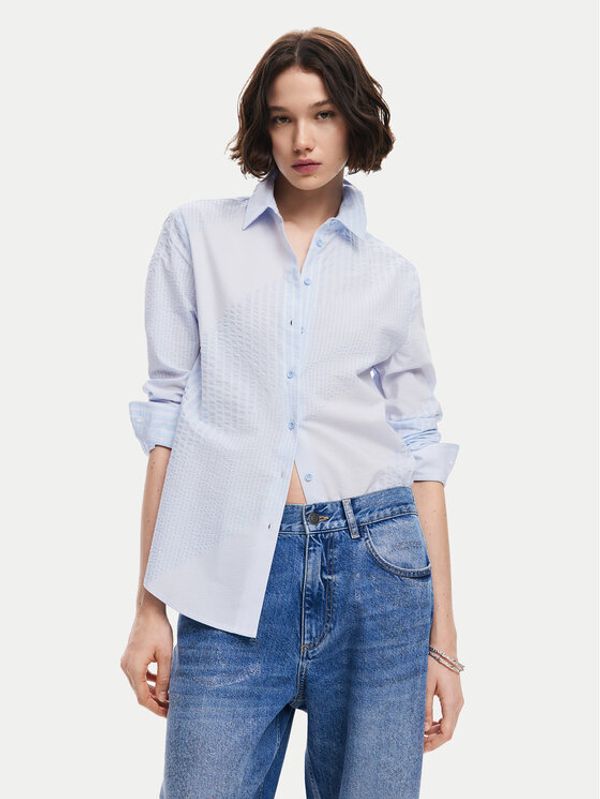 Desigual Desigual Košulja Chiba 24WWCW22 Svijetloplava Regular Fit