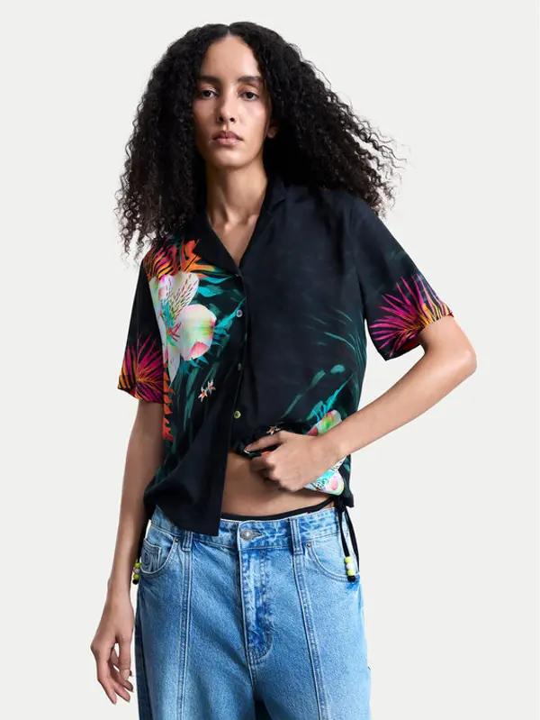 Desigual Desigual Košulja Daikiri 26SWCW36 Crna Regular Fit