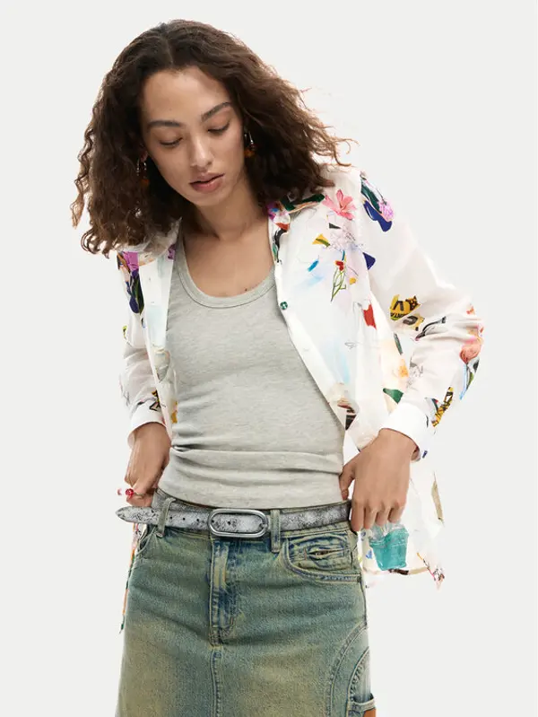 Desigual Desigual Košulja Mila 26SWCW21 Bijela Regular Fit