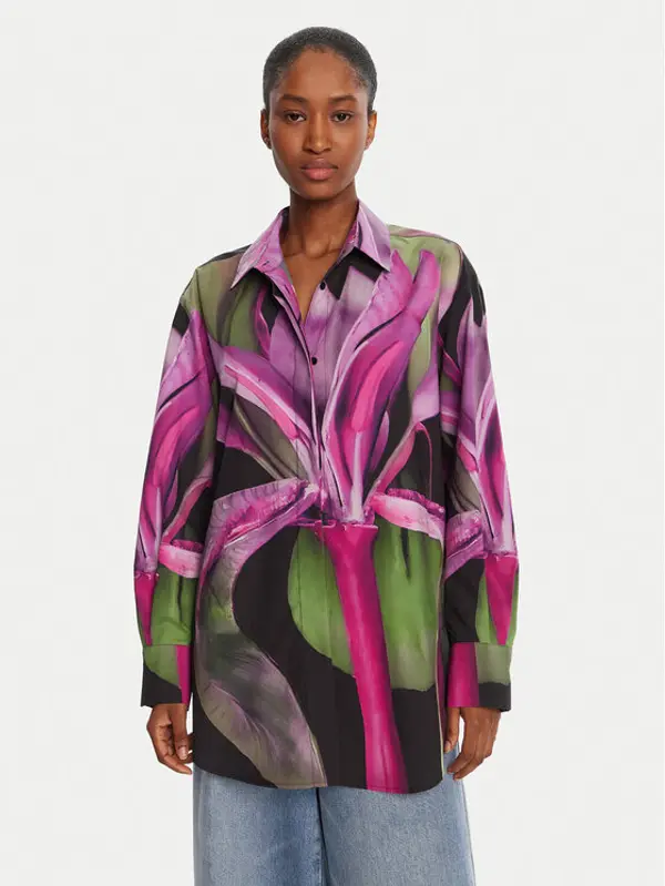 Desigual Desigual Košulja Orquidea Lacroix 25WWCW20 Šarena Relaxed Fit