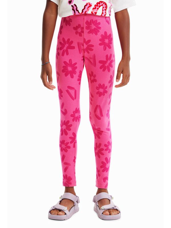 Desigual Desigual Leggings 23SGKK01 Ružičasta Slim Fit