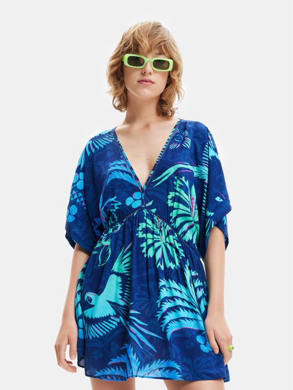Desigual Desigual Ljetna haljina 23SWMW18 Tamnoplava Regular Fit