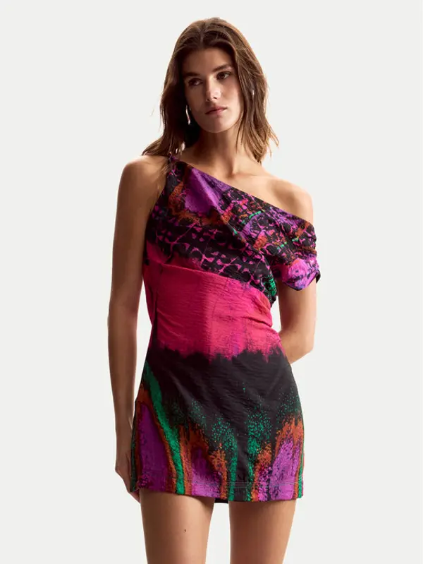 Desigual Desigual Ljetna haljina Beattl Lacroix 26SWVW59 Šarena Regular Fit
