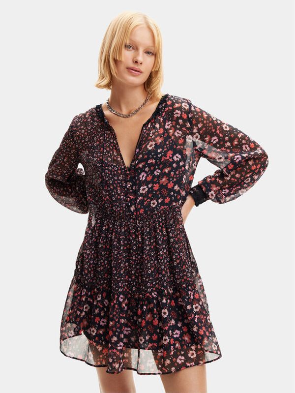 Desigual Desigual Ljetna haljina Doque 24SWVW20 Crna Regular Fit