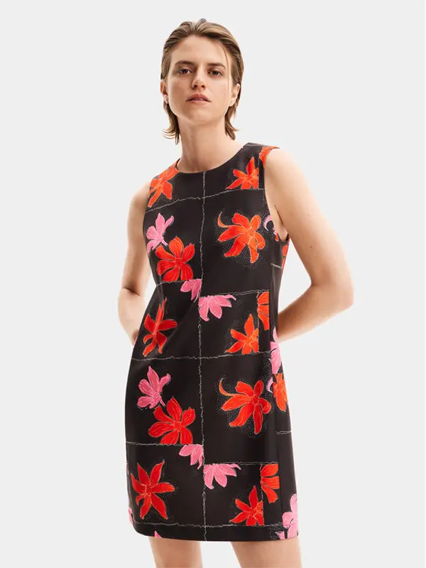 Desigual Desigual Ljetna haljina Houston 24SWVW01 Crna Regular Fit