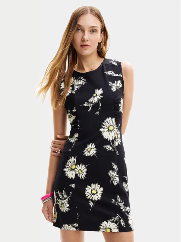Desigual Desigual Ljetna haljina Lorena 24SWVK18 Crna Regular Fit