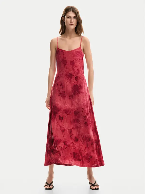 Desigual Desigual Ljetna haljina Madison 26SWVK01 Crvena Regular Fit