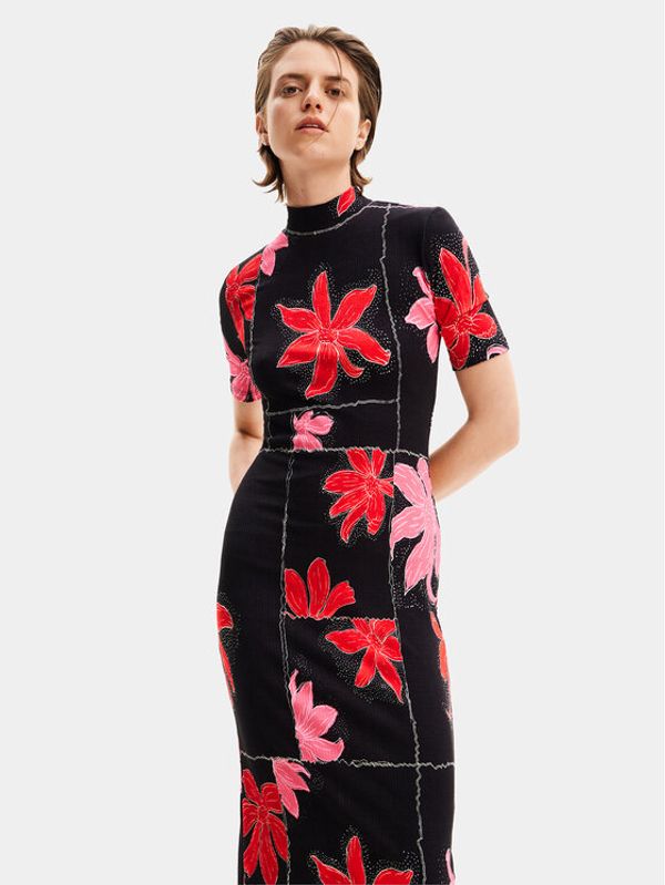 Desigual Desigual Ljetna haljina Quebec 24SWVK40 Crna Regular Fit