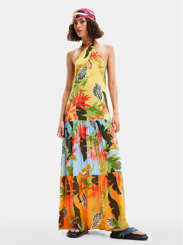 Desigual Desigual Ljetna haljina Tropi 24SWMW08 Šarena Loose Fit