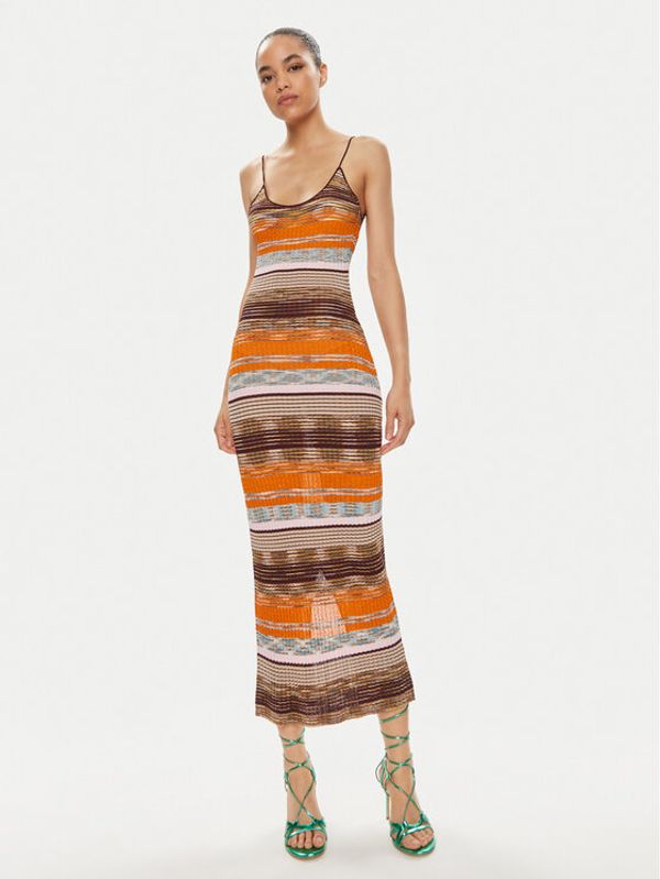 Desigual Desigual Ljetna haljina Viena 24SWVF05 Narančasta Slim Fit