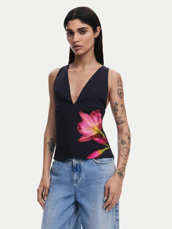 Desigual Desigual Majica 25SWBW09 Crna Regular Fit