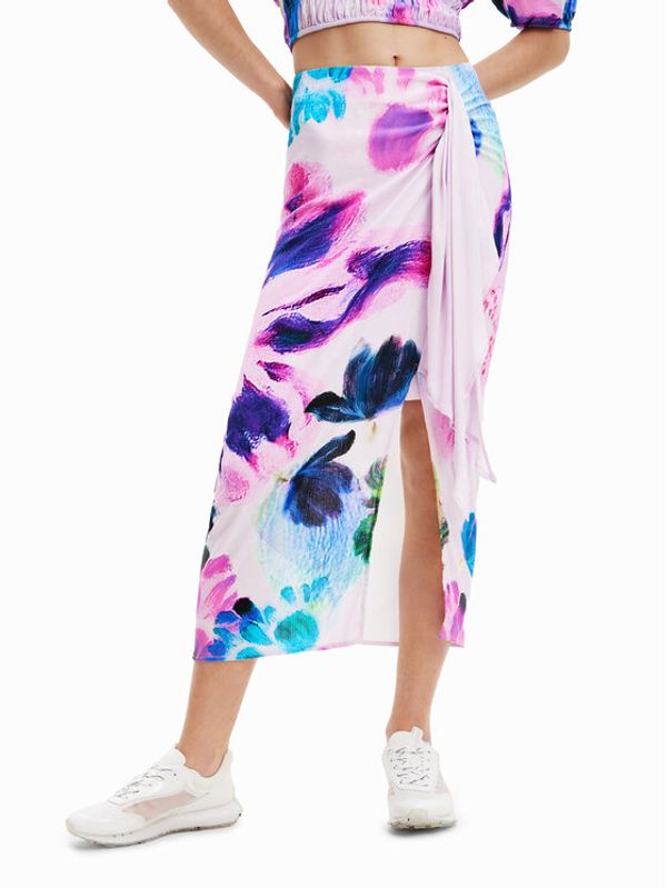 Desigual Desigual Midi suknja June-Lacroix 23SWFW25 Šarena Regular Fit