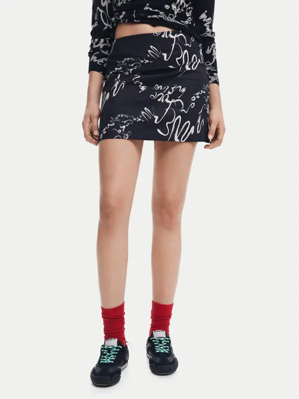 Desigual Desigual Mini suknja 25SWFW03 Crna Regular Fit