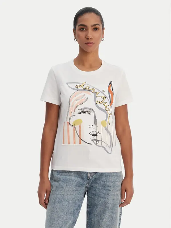 Desigual Desigual T-shirt 26SWTK51 Bijela Regular Fit