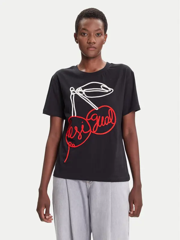 Desigual Desigual T-shirt Berlin 25WWTK51 Crna Regular Fit