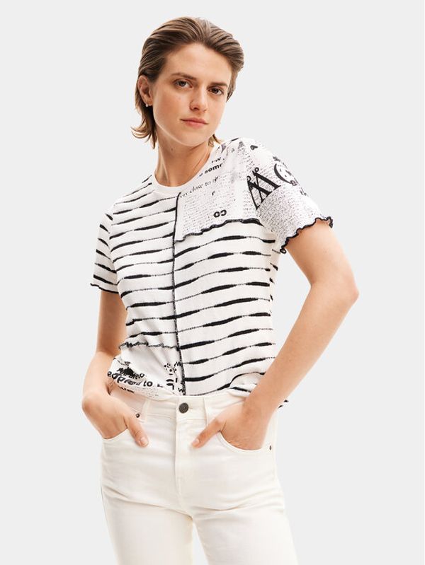 Desigual Desigual T-shirt Lou 24SWTKA8 Bijela Regular Fit