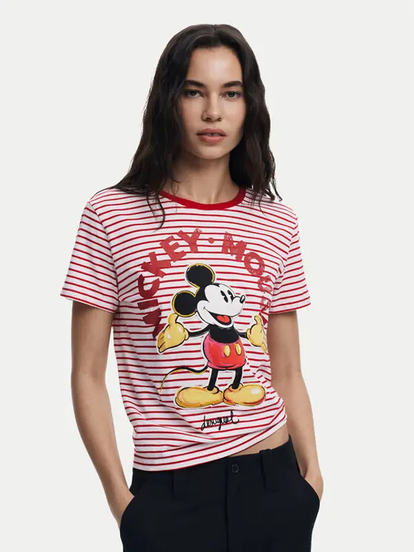 Desigual Desigual T-shirt Mickey 25SWTKAI Crvena Regular Fit
