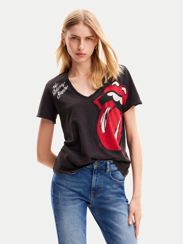 Desigual Desigual T-shirt Rolling 24SWTK30 Crna Relaxed Fit