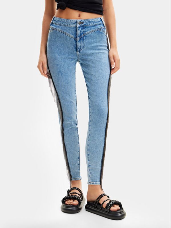 Desigual Desigual Traperice Lena 24SWDD70 Plava Skinny Fit