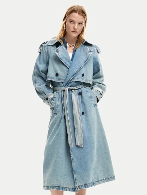 Desigual Desigual Trench Vio 26SWED17 Plava Regular Fit