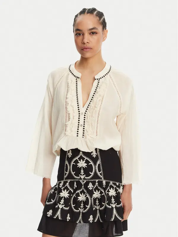 Devotion TWINS Devotion TWINS Majica Apology 025.002G Écru Loose Fit