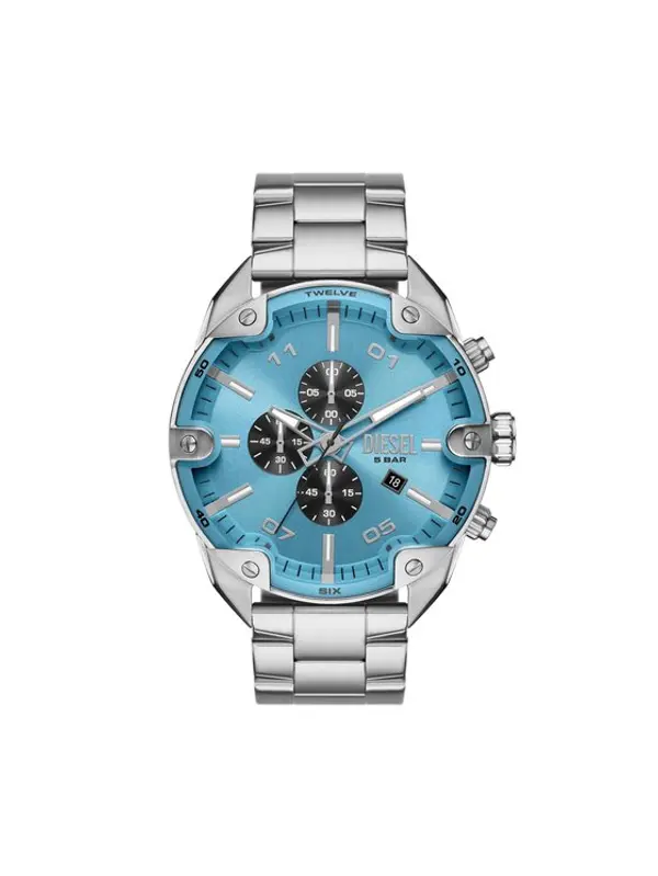 Diesel Diesel Sat Spiked DZ4655 Srebrna
