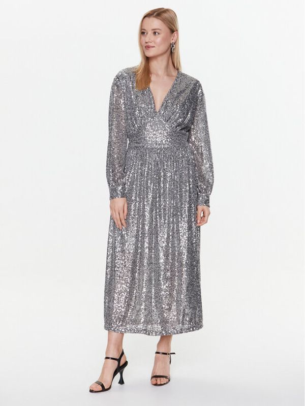 Dixie Dixie Koktel haljina AHGDTCZA Srebrna Regular Fit