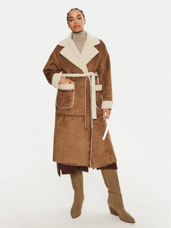 Dixie Dixie Kožuh K683K010A Smeđa Regular Fit