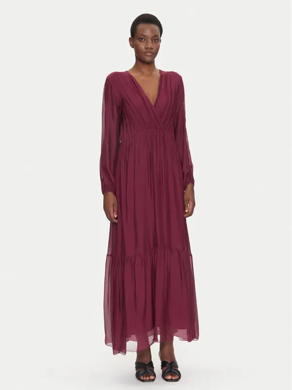 Dixie Dixie Ljetna haljina A207W050 Tamnocrvena Regular Fit