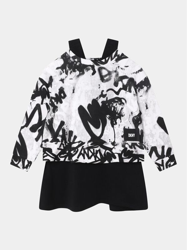 DKNY DKNY Džemper haljina D32888 S Crna Regular Fit