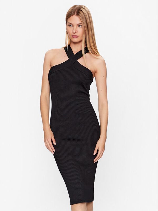 DKNY DKNY Džemper haljina P3DUAJ29 Crna Slim Fit