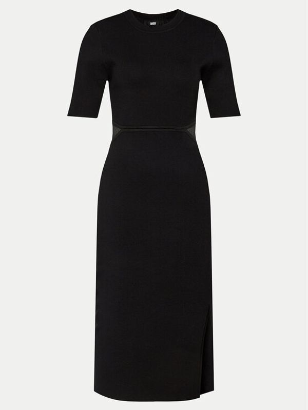 DKNY DKNY Džemper haljina P4AUAN33 Crna Slim Fit