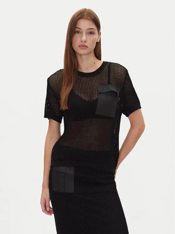 DKNY DKNY Džemper P5BSAV83 1 Crna Regular Fit