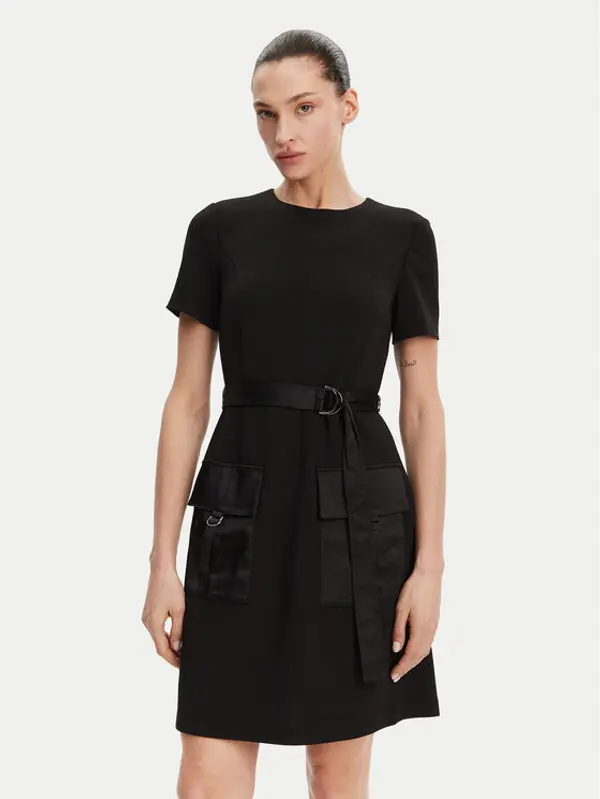 DKNY DKNY Haljina za svaki dan DD4J1E45 Crna Slim Fit
