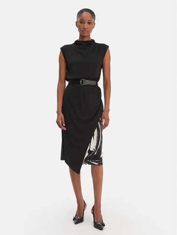 DKNY DKNY Haljina za svaki dan DD5J2P42 Crna Regular Fit